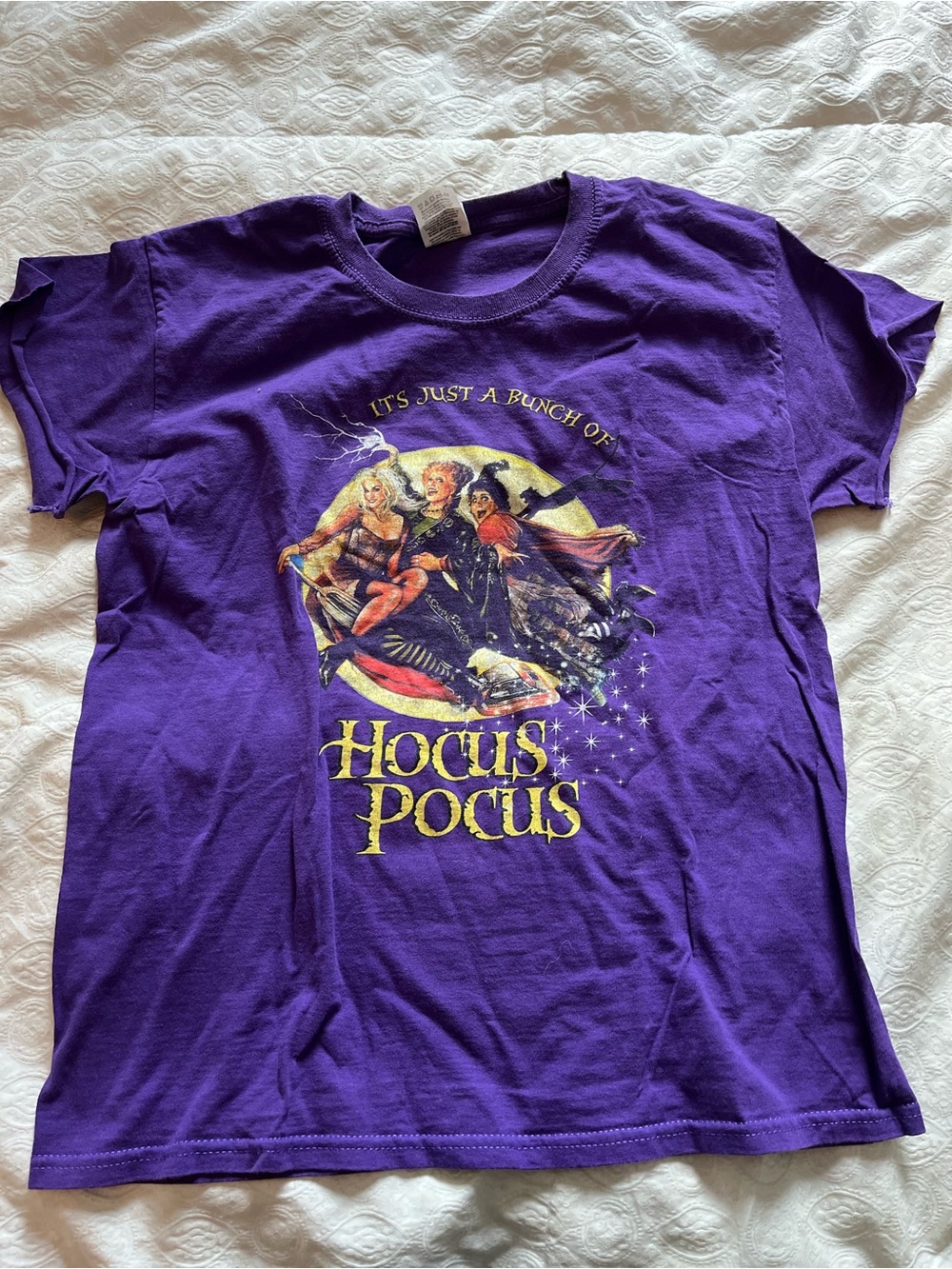 Hocus Pocus Purple Graphic Kids T-Shirt size large